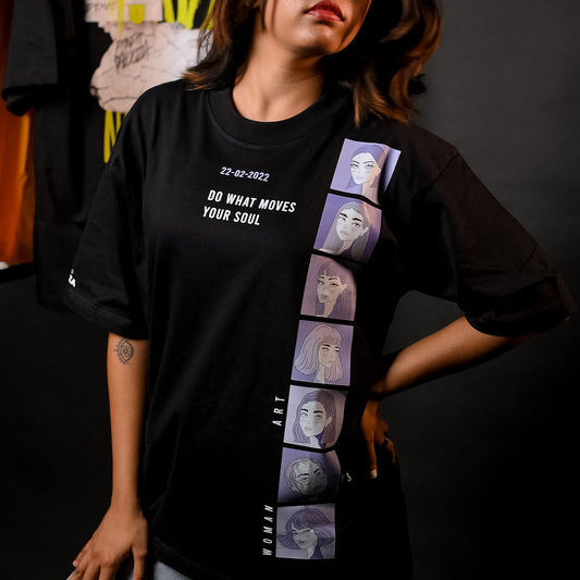 Art Is Woman Oversized T-shirt | Do what moves your soul | Artwear