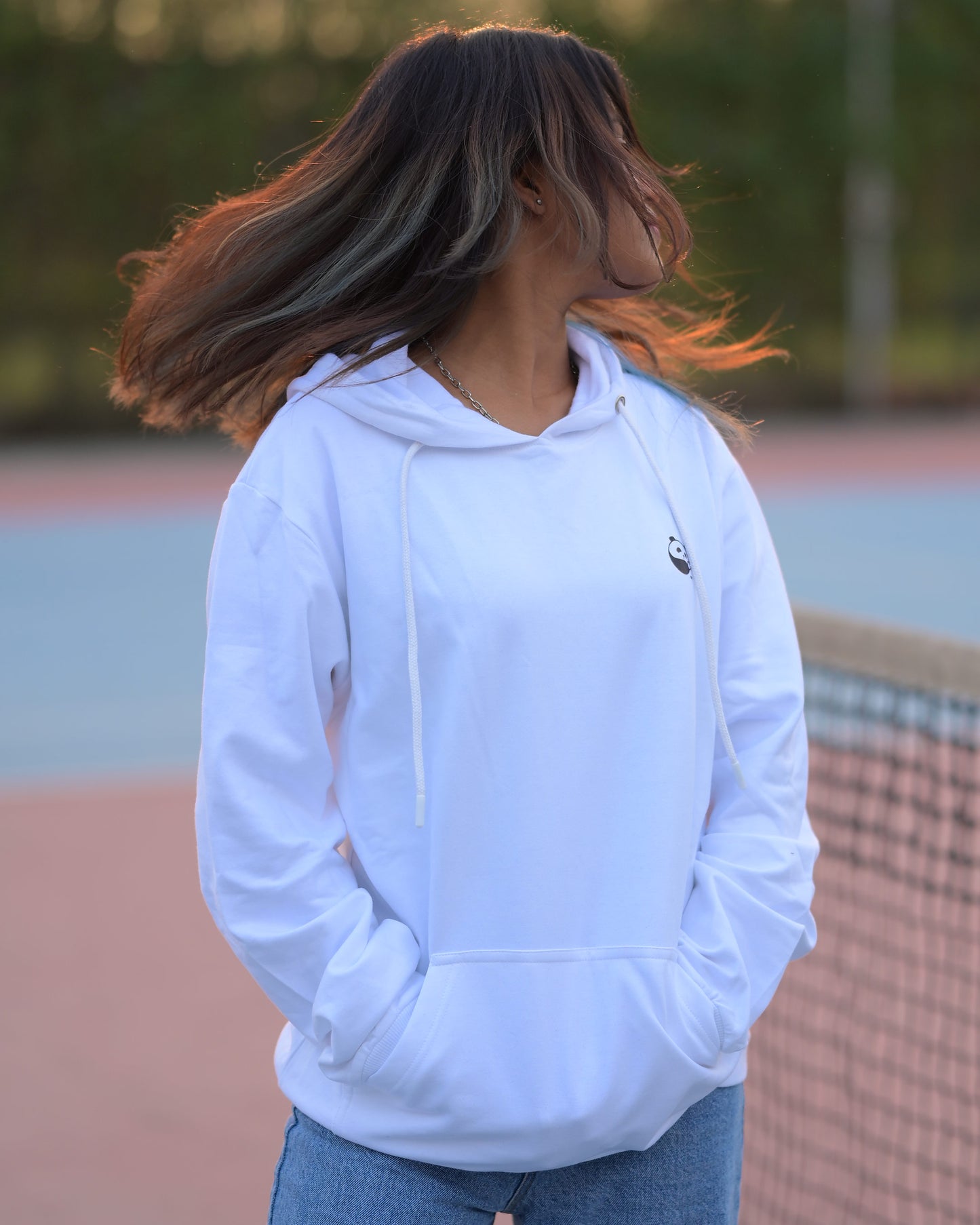 Palooza Basics - Swan White Pullover Unisex Hoodie